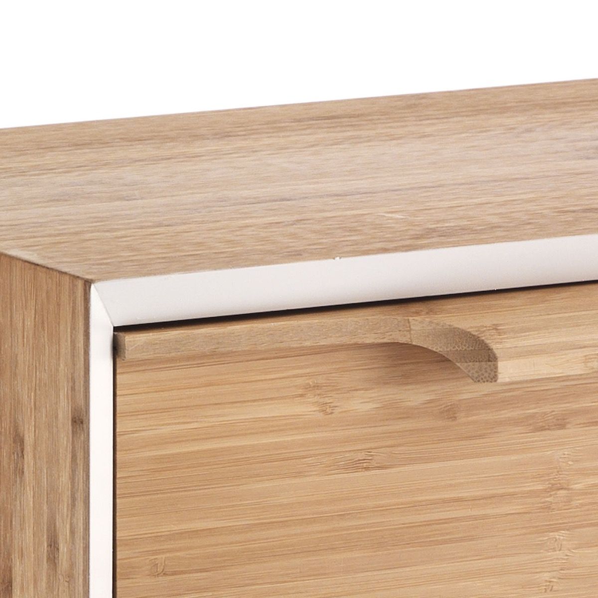 Comodino tavolino Trimmy in legno massello di bambù