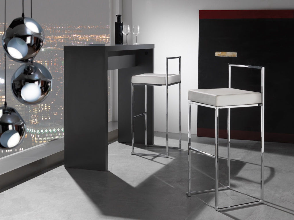 Sgabelli impilabili in metallo cromato Mendy