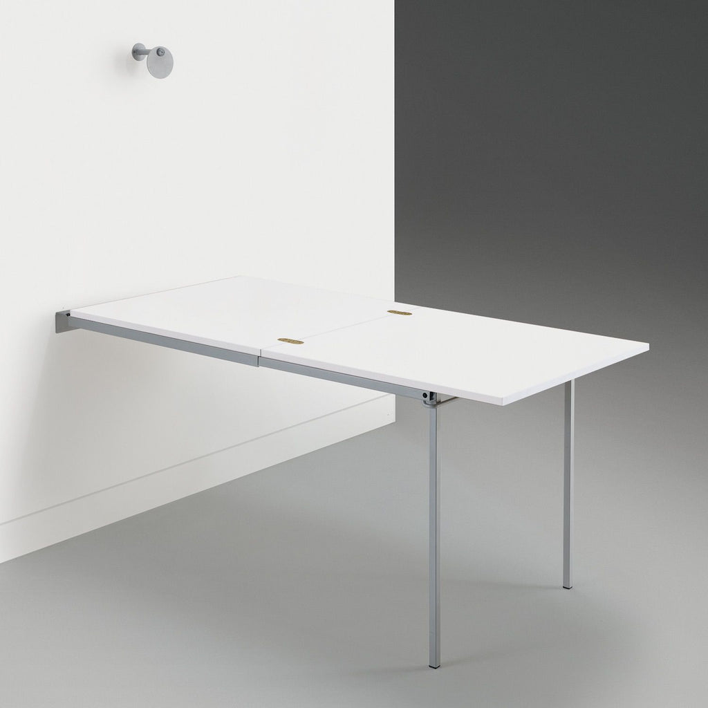 Tavolo a scomparsa a muro con struttura in metallo e piano in melaminico Vegard