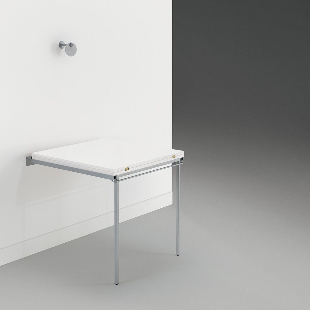 Tavolo a scomparsa a muro con struttura in metallo e piano in melaminico Vegard