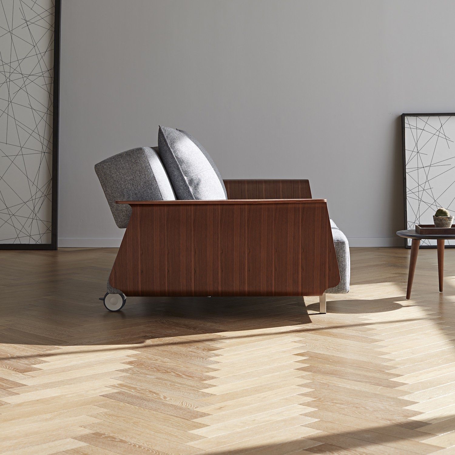 Divano letto matrimoniale con braccioli Longhorn