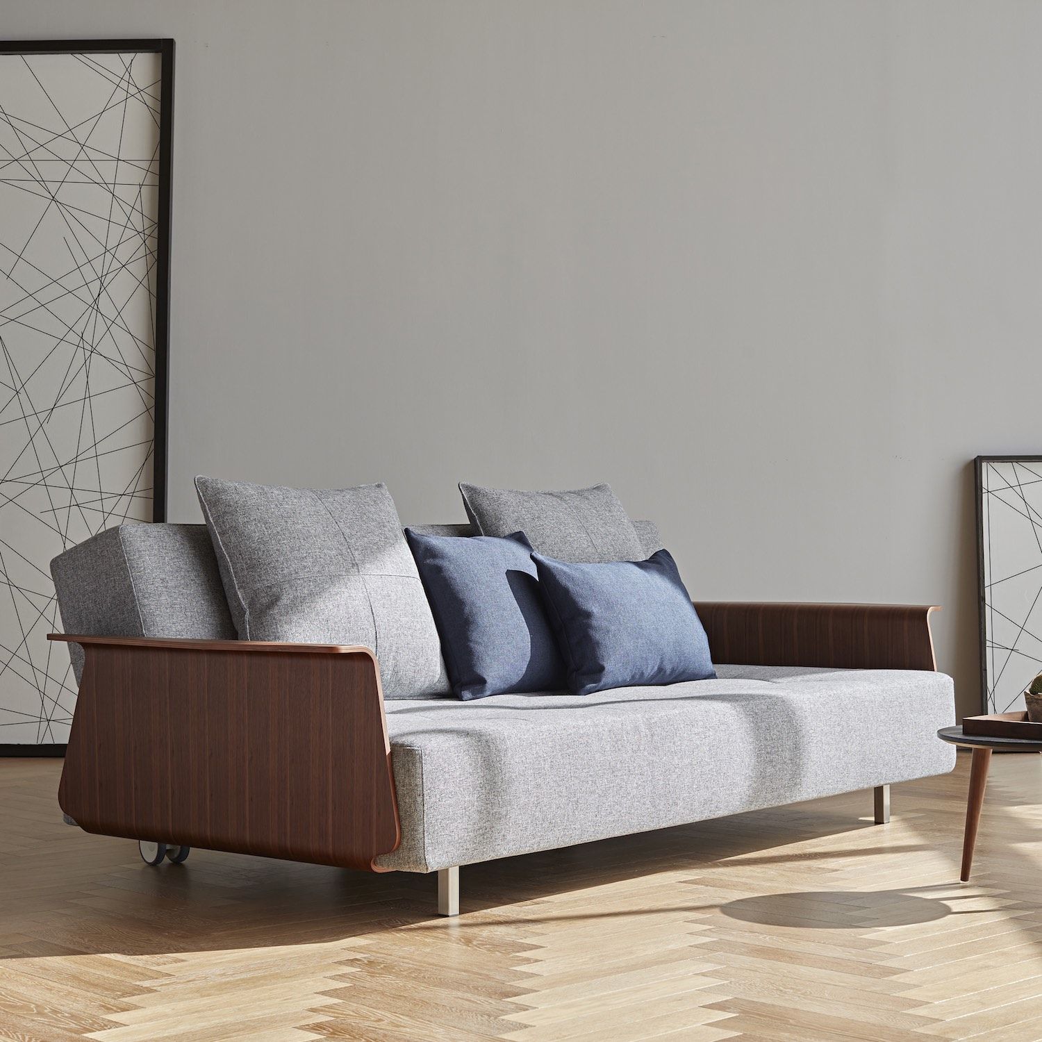 Divano letto matrimoniale con braccioli Longhorn