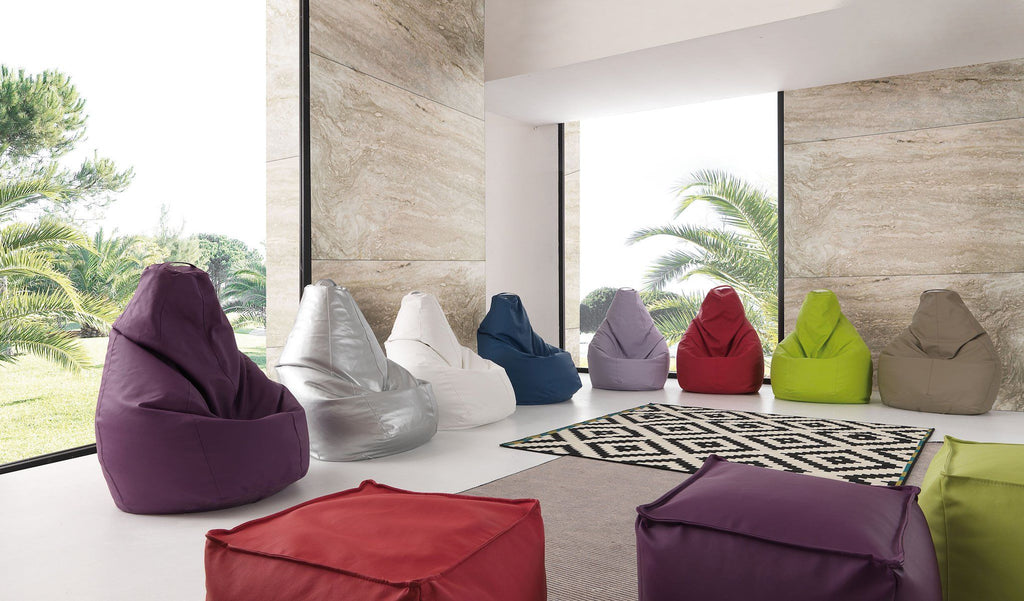Pouf sacco Arvid in ecopelle sfoderabile