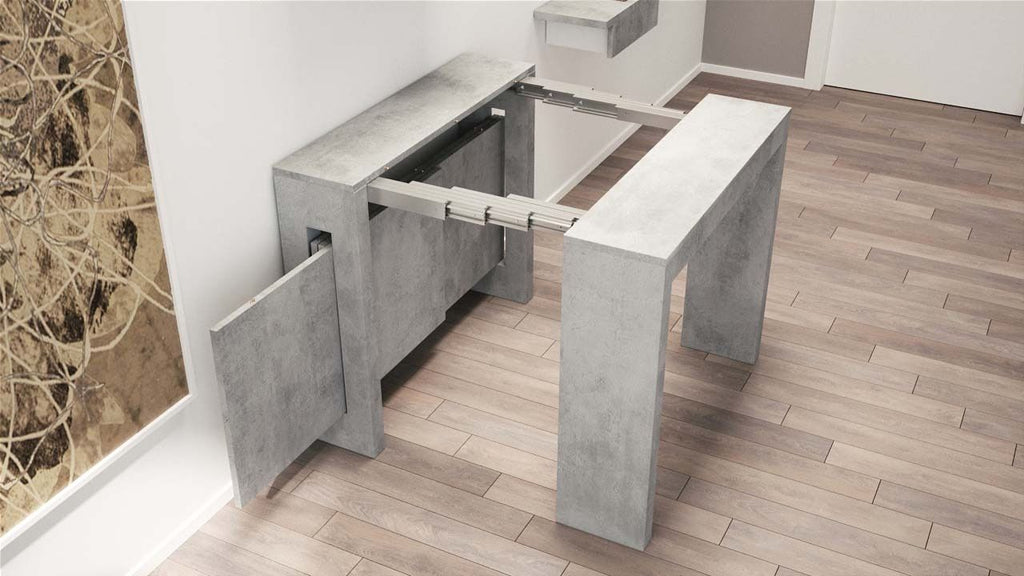 Consolle allungabile Helge con allunghe integrate