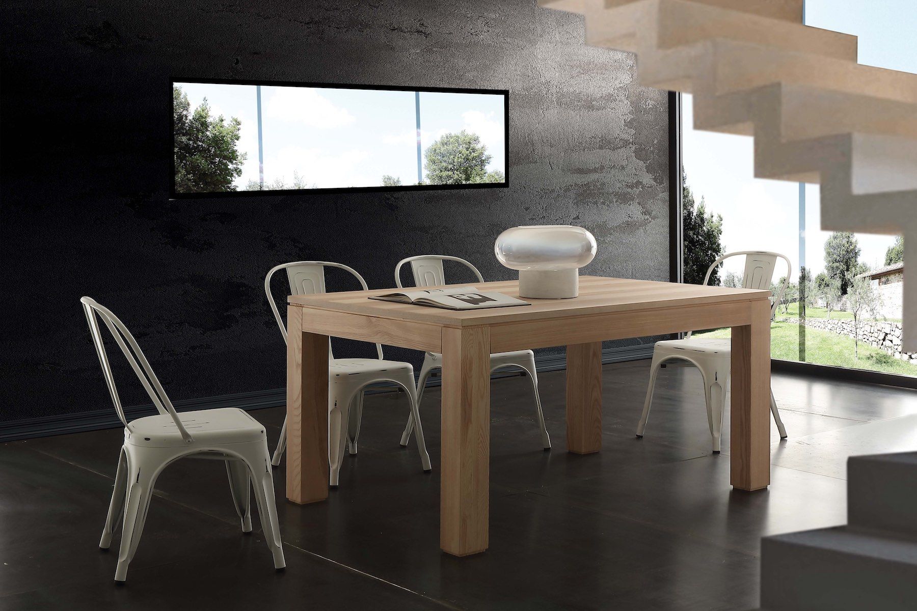 Tavolo allungabile Ferran in legno frassino