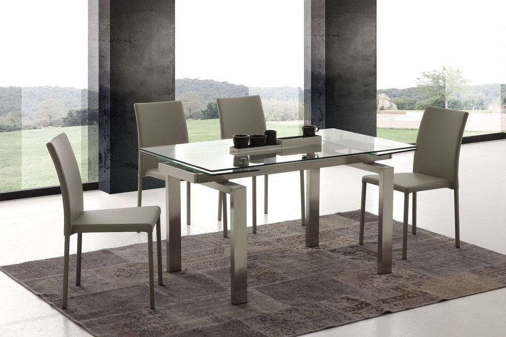 Tavolo allungabile in vetro trasparente Damian