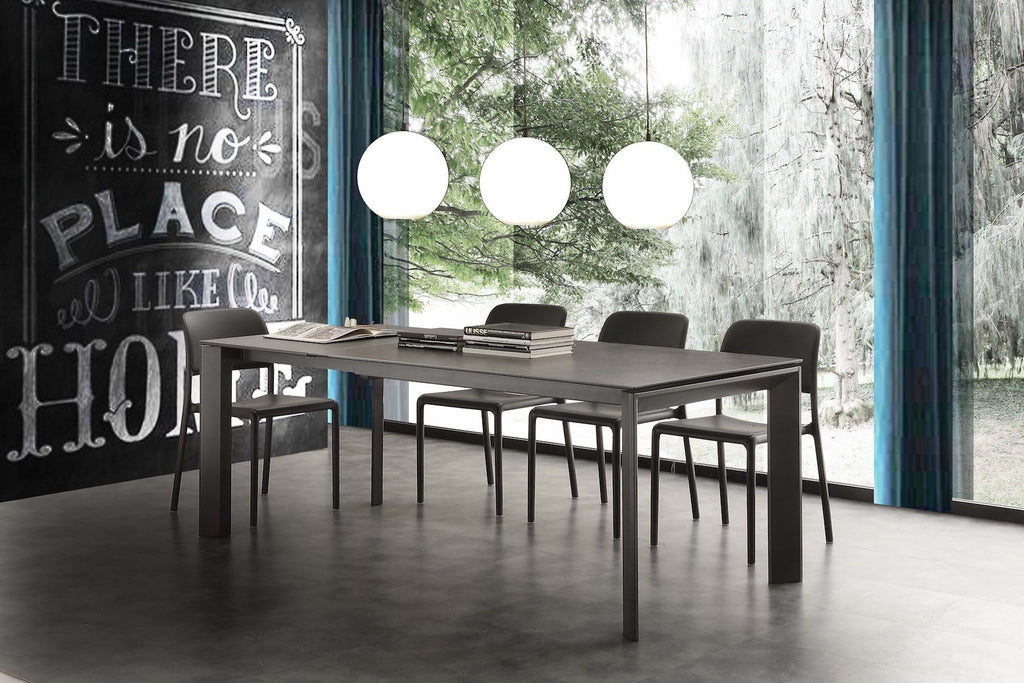 Tavolo allungabile Duarte piano vetro ceramica 140 x 90 cm