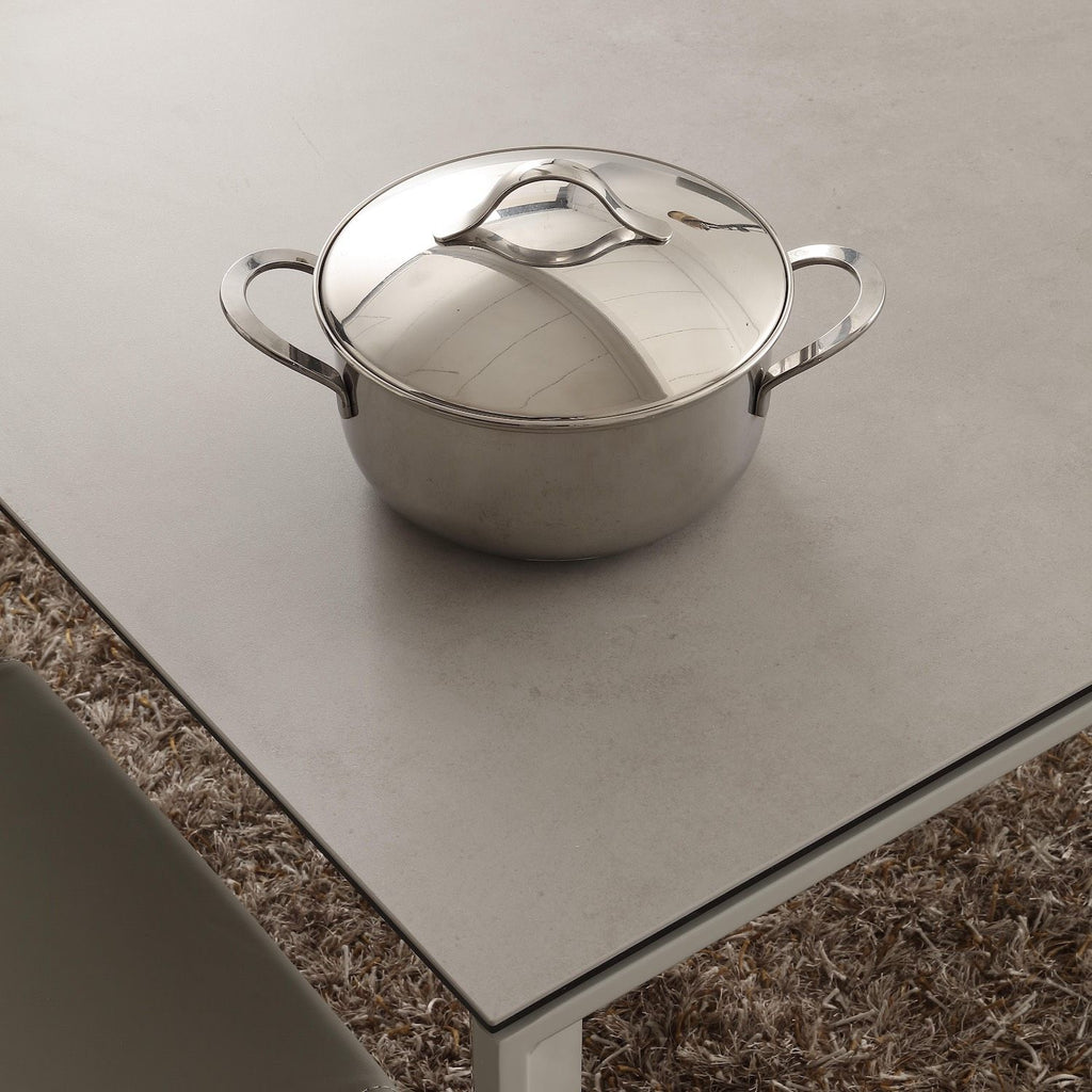 Tavolo allungabile Duarte piano vetro ceramica 140 x 90 cm