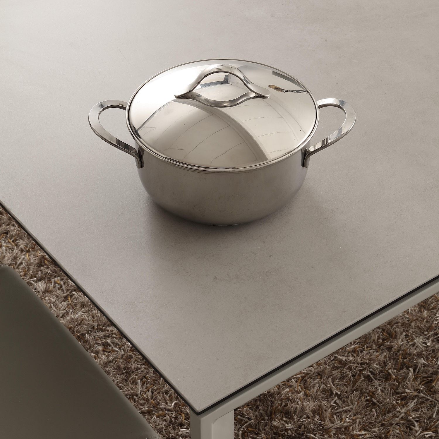 Tavolo allungabile Duarte piano vetro ceramica 140 x 90 cm