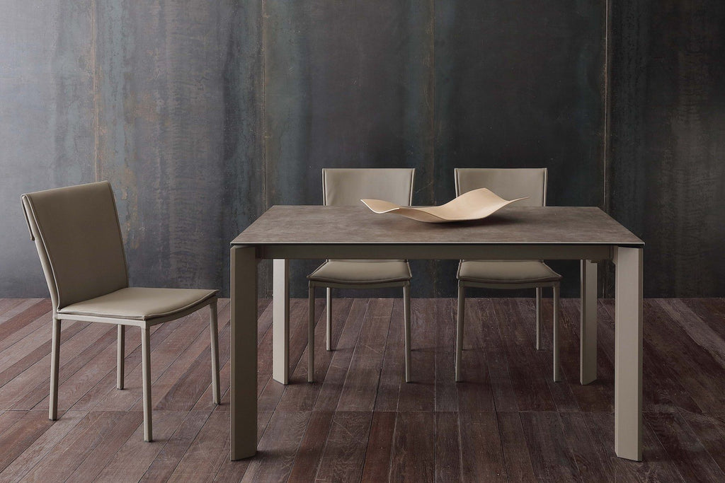 Tavolo allungabile Duarte piano vetro ceramica 140 x 90 cm