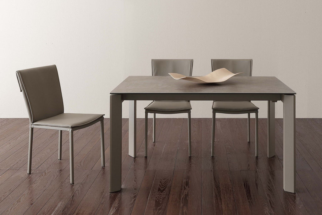 Tavolo allungabile Duarte piano vetro ceramica 140 x 90 cm