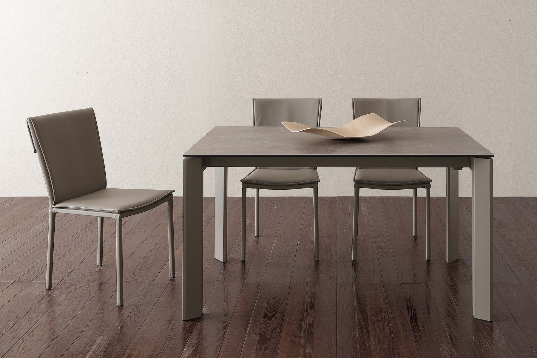 Tavolo allungabile Duarte piano vetro ceramica 140 x 90 cm