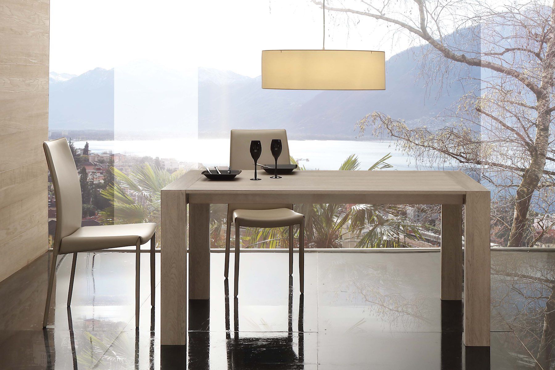 Tavolo allungabile design moderno in legno 140 o 160 cm Alwin