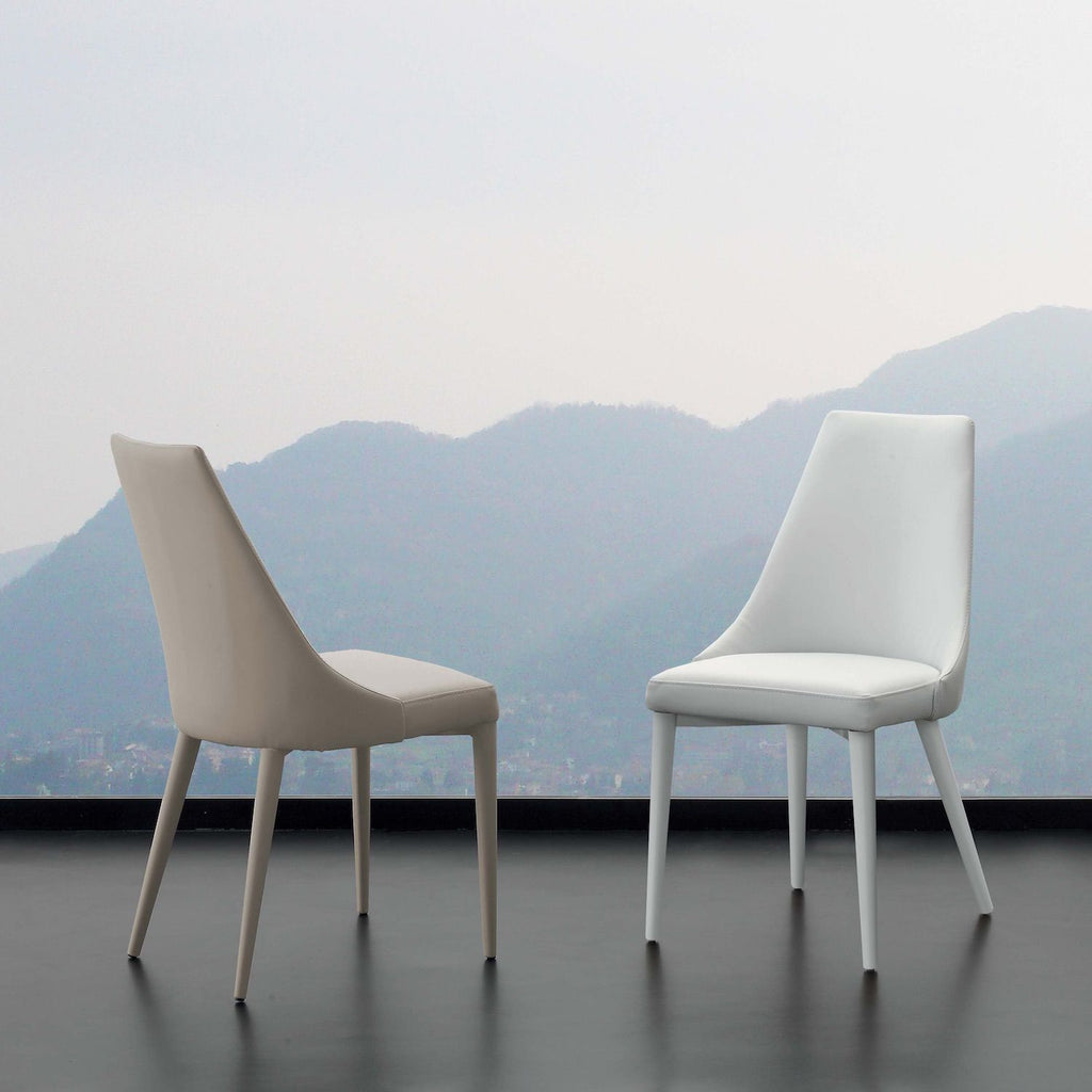 Sedie sala da pranzo rivestite in ecopelle Janita