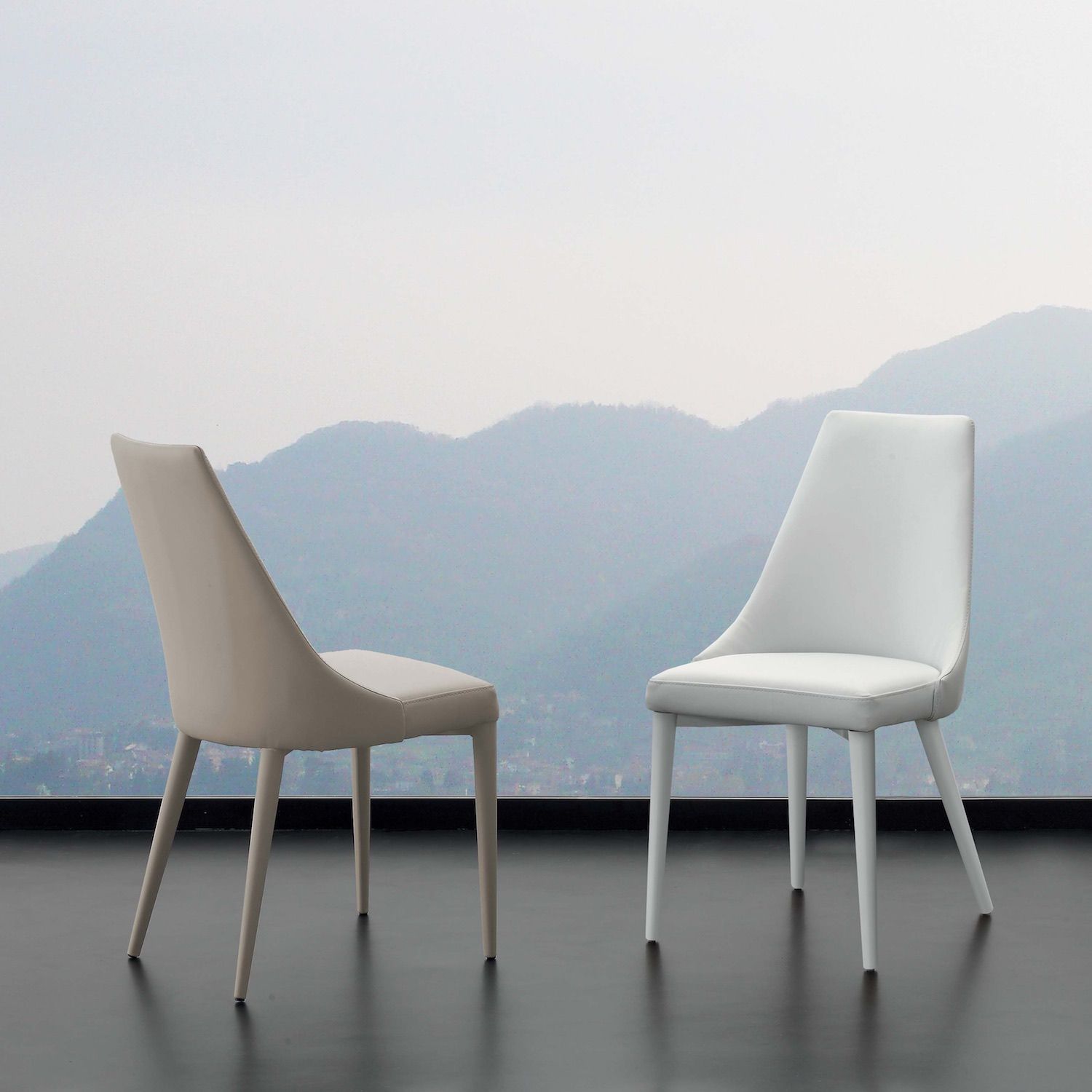 Sedie sala da pranzo rivestite in ecopelle Janita