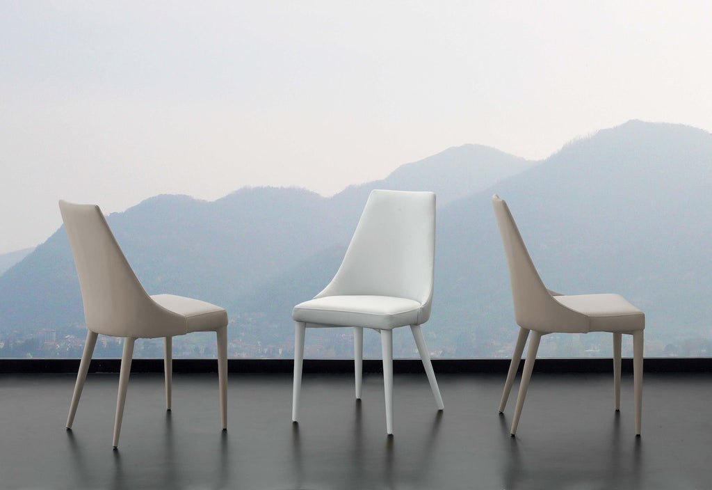 Sedie sala da pranzo rivestite in ecopelle Janita