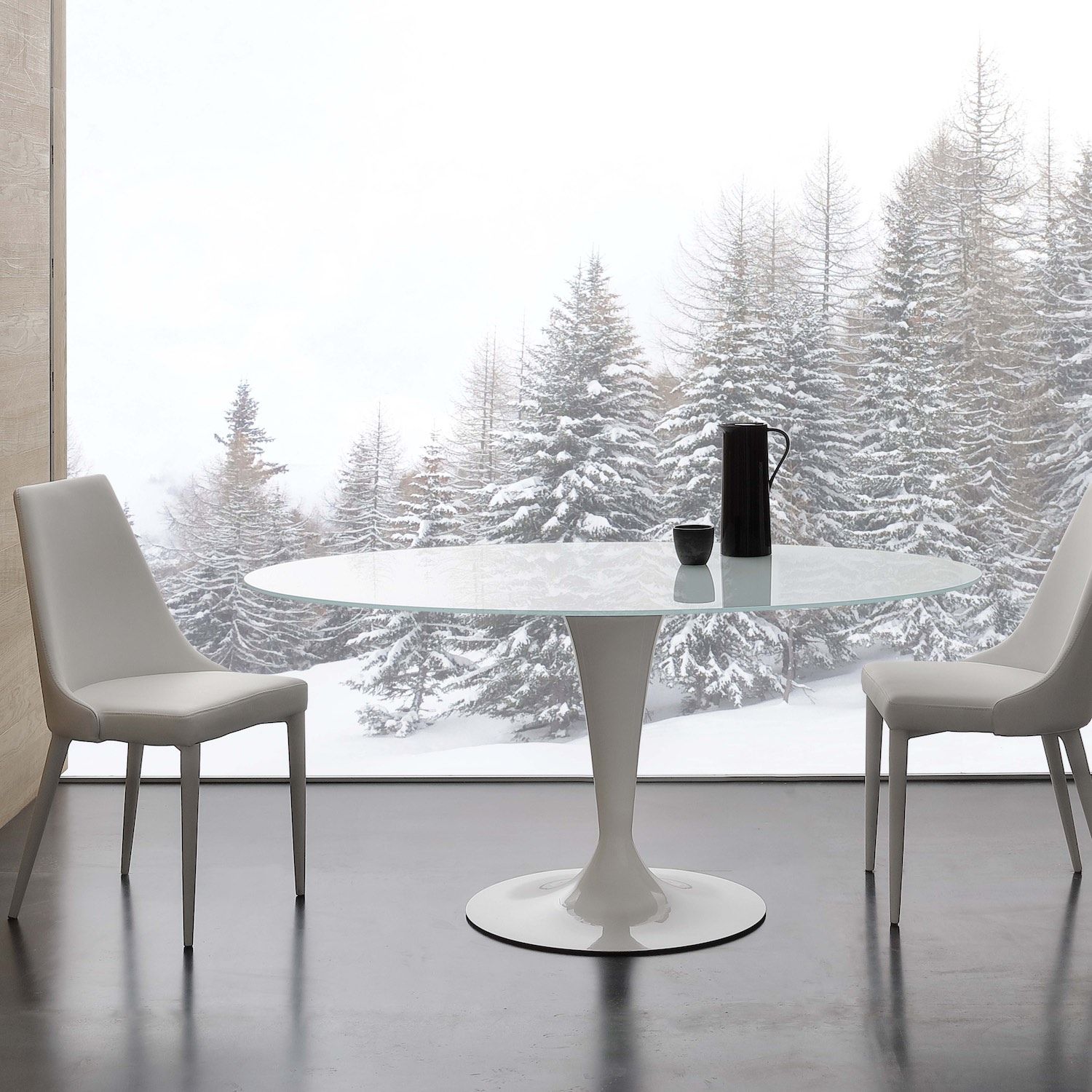 Sedie sala da pranzo rivestite in ecopelle Janita