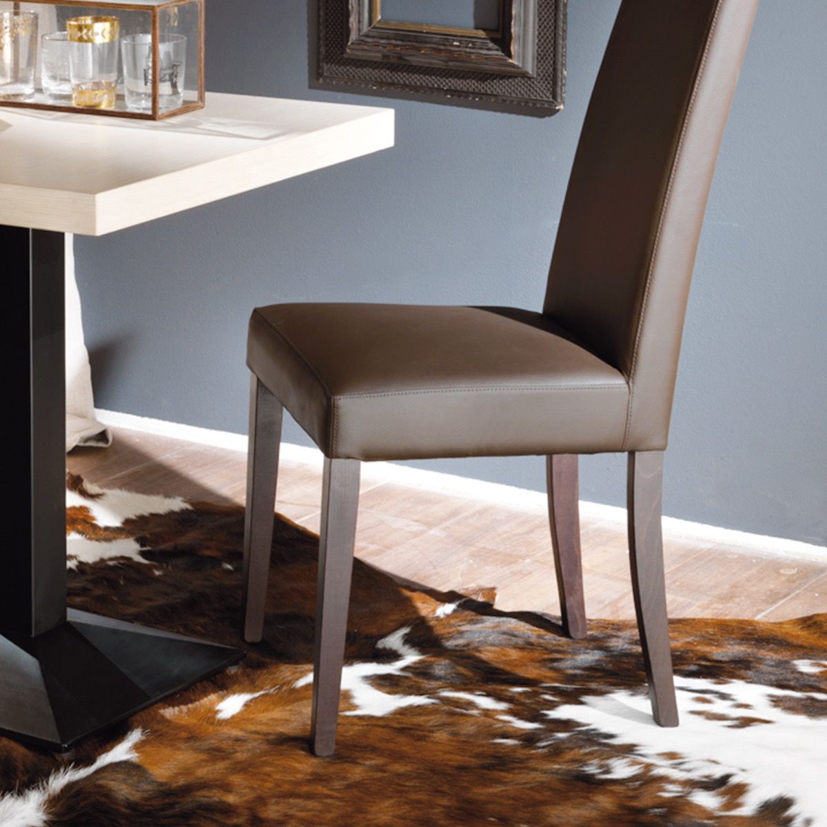 Coppia sedie con schienale alto moderna Amabel