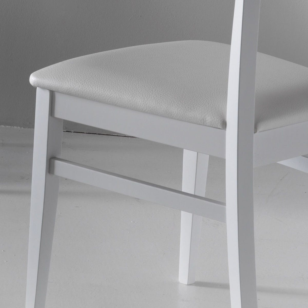 Coppia sedie in legno ed ecopelle design moderno Candis