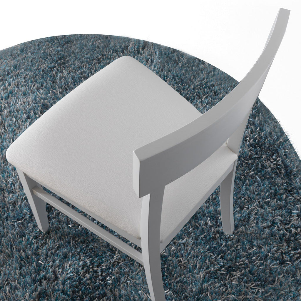 Coppia sedie in legno ed ecopelle design moderno Candis