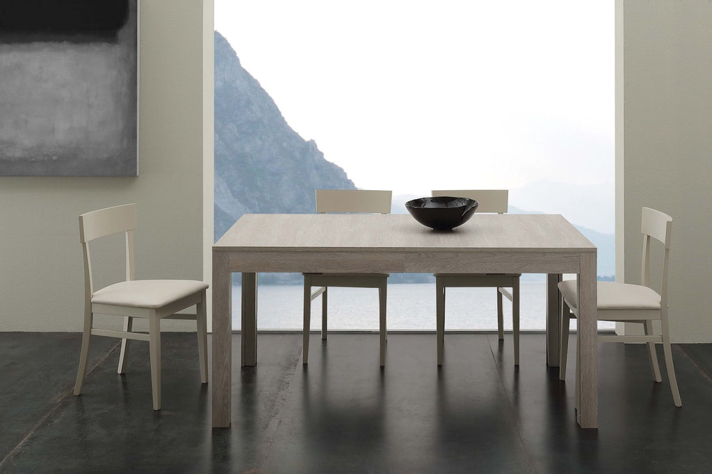 Coppia sedie in legno ed ecopelle design moderno Candis