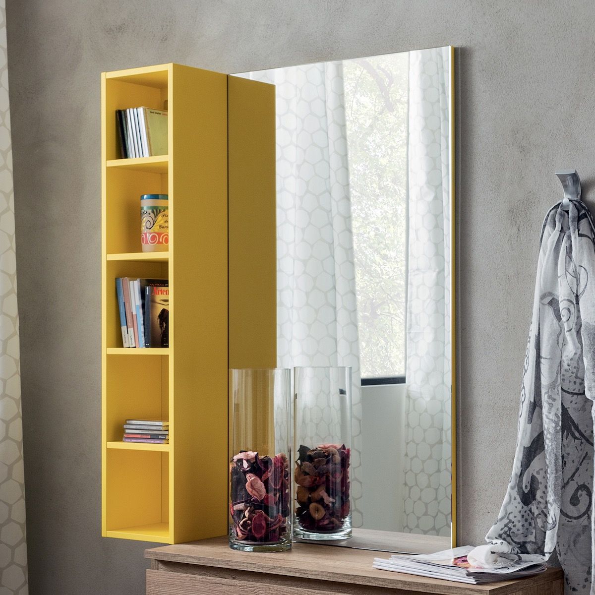 Mobili da ingresso sospesi con specchio design moderno Eloise 4