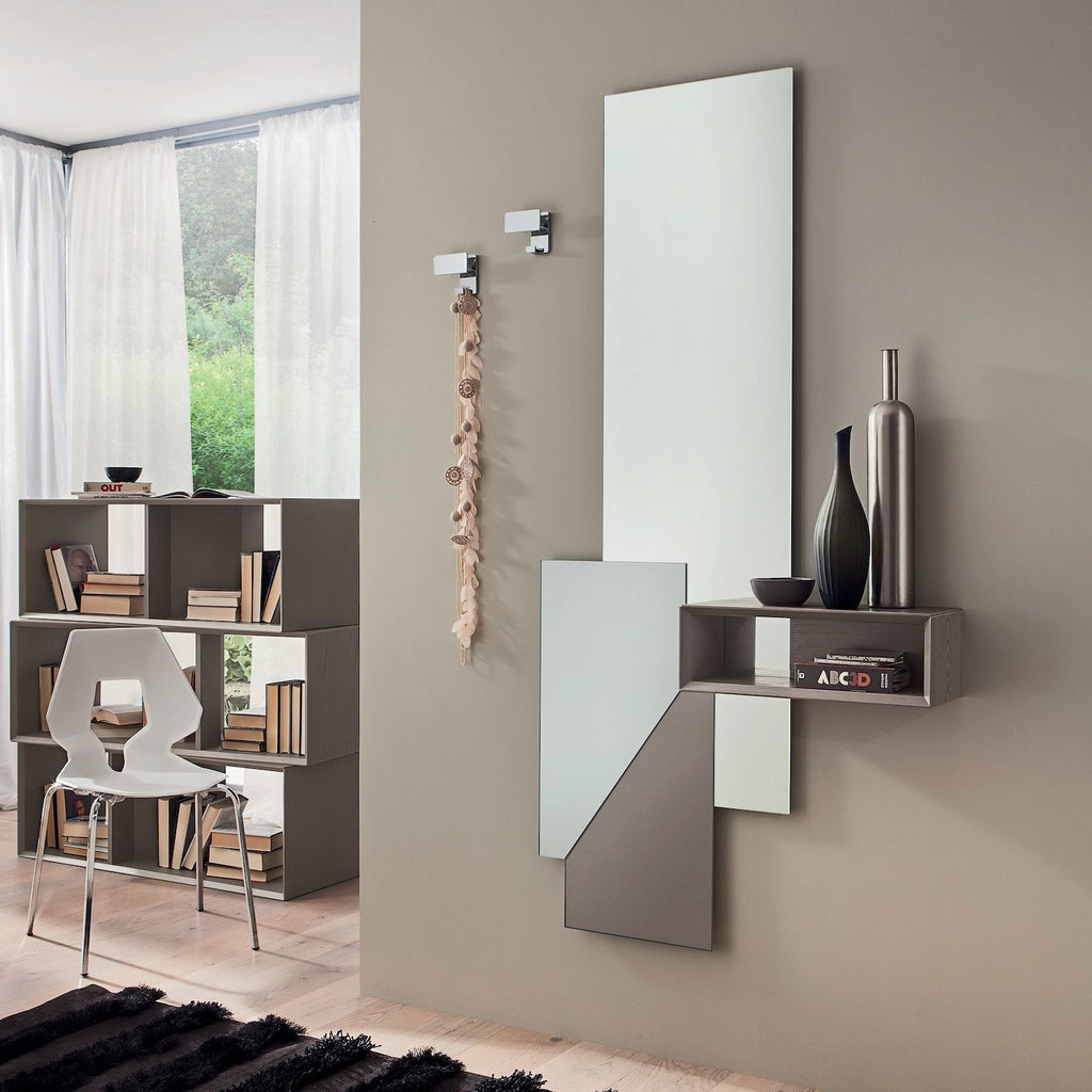 Specchiera da ingresso con appendiabiti design moderno Kim 4