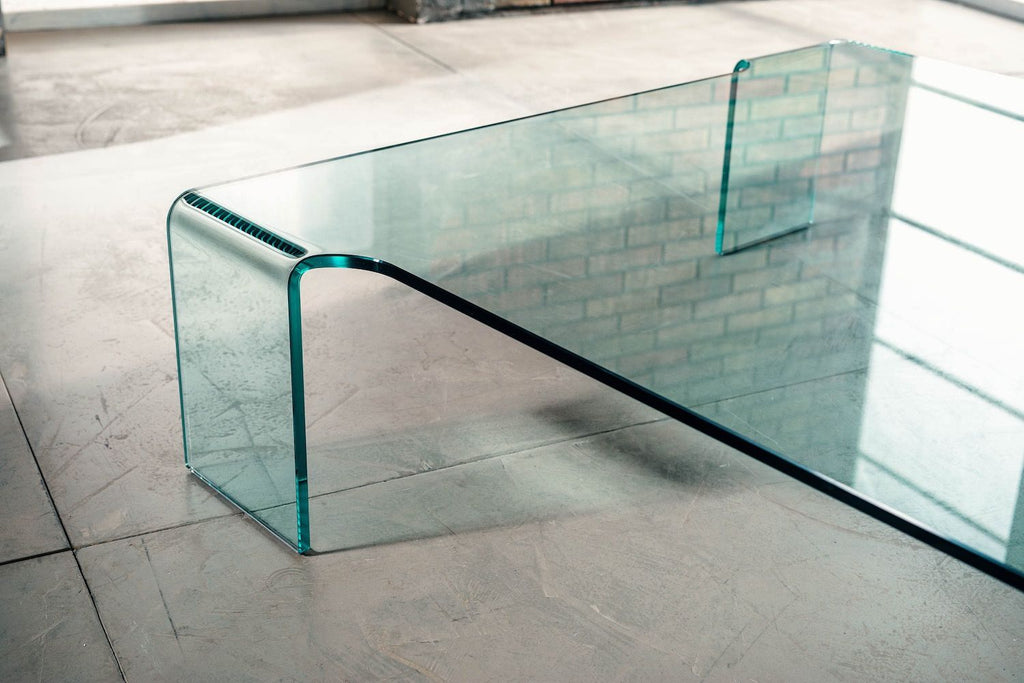 Tavolino da salotto in vetro curvato Addison