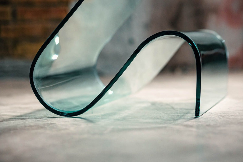 Portariviste in vetro curvato temperato 45 x 35 cm Rebecca