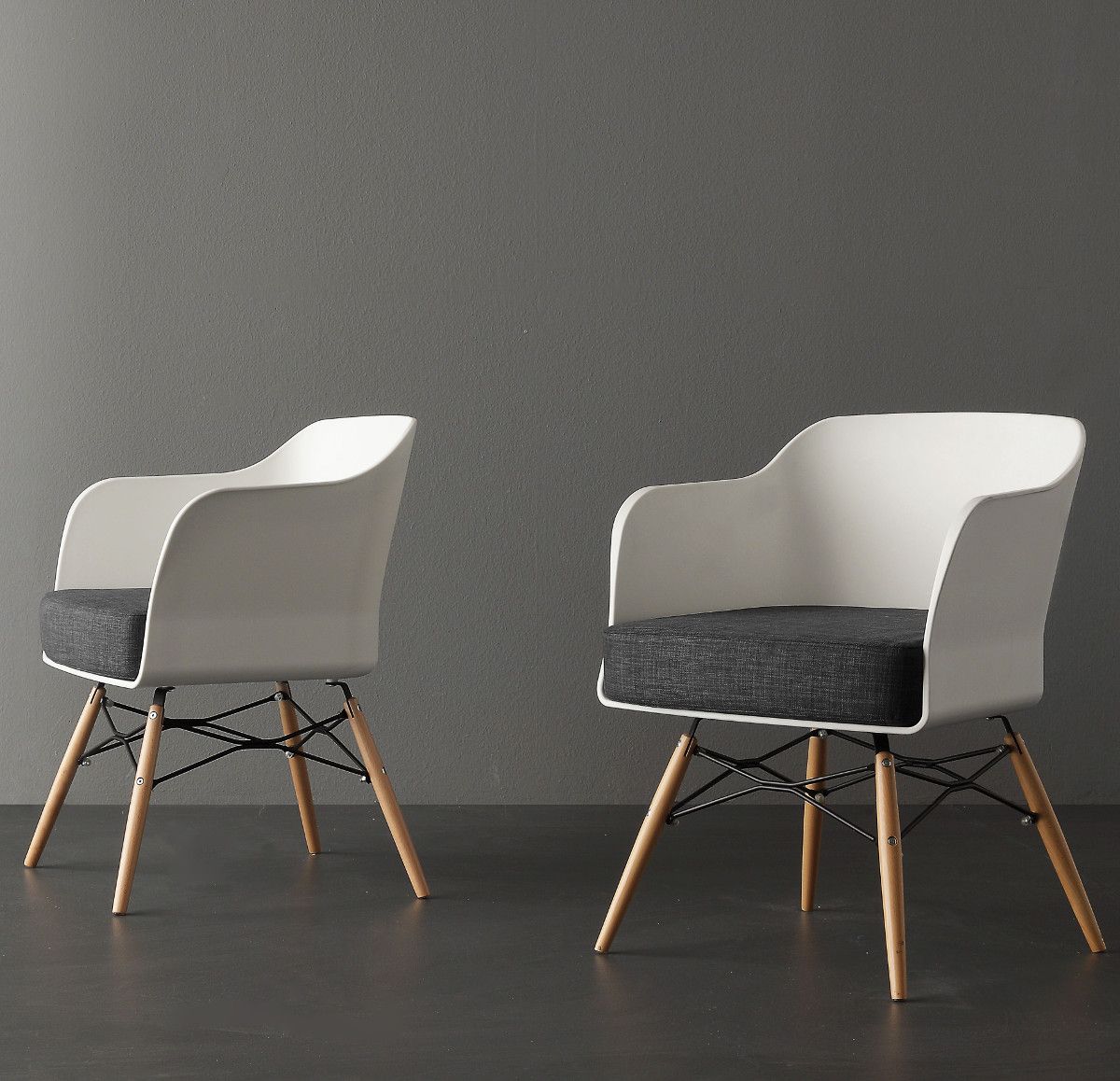 Coppia sedie design da soggiorno o sala da pranzo Emely