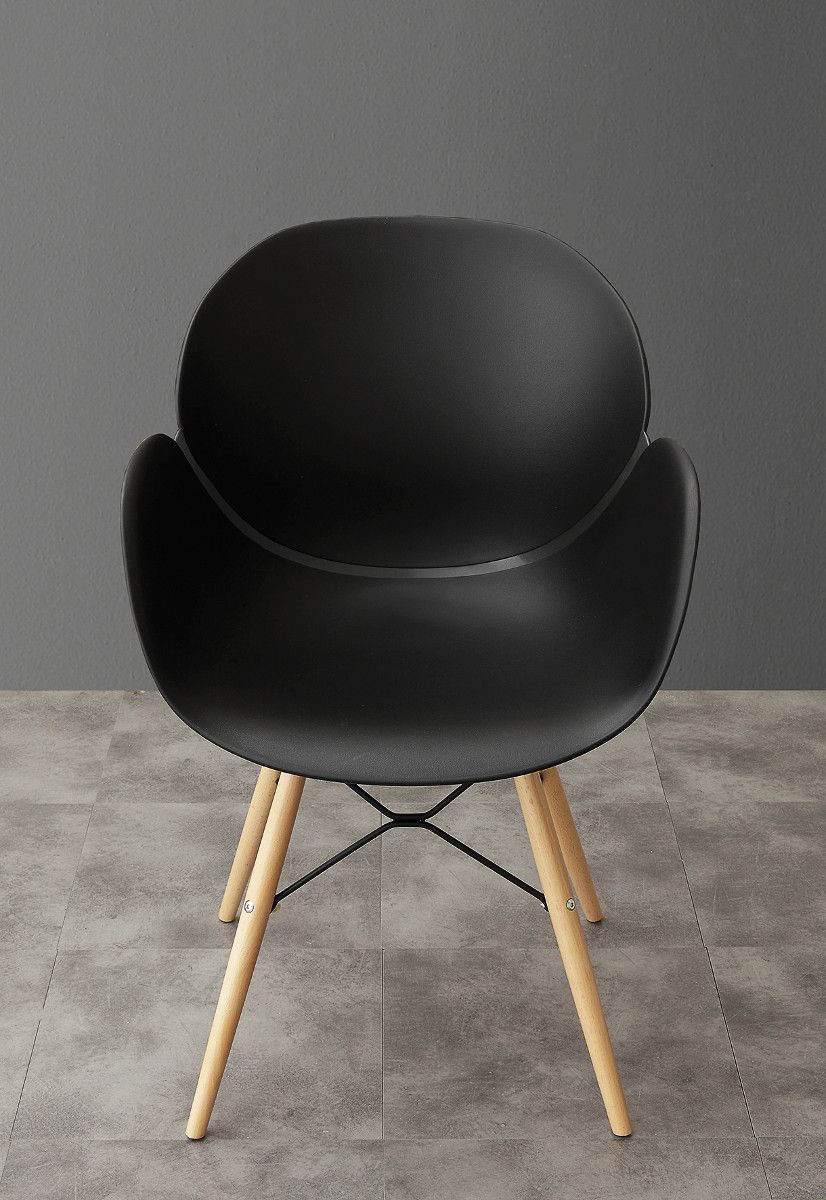 Coppia sedie design in polipropilene Evette Wood