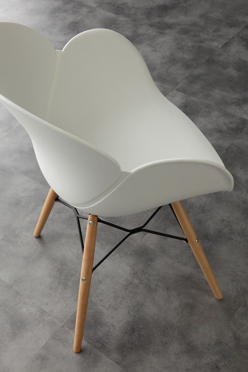 Coppia sedie design in polipropilene Evette Wood