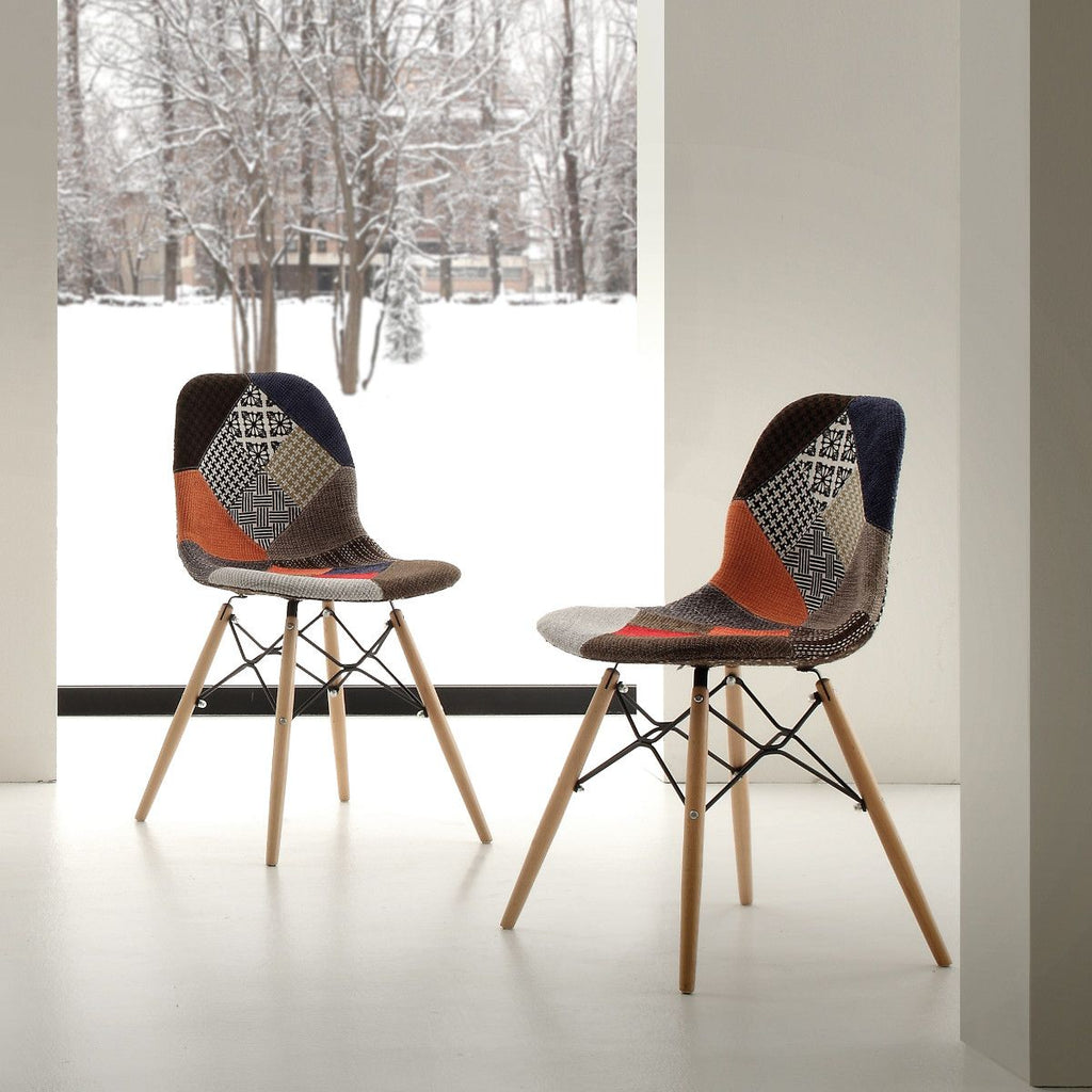 Coppia sedie patchwork design originale Florrie Patch