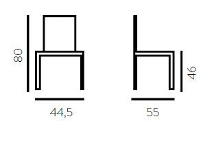 Coppia sedia da cucina moderna in metallo e polipropilene Garnette