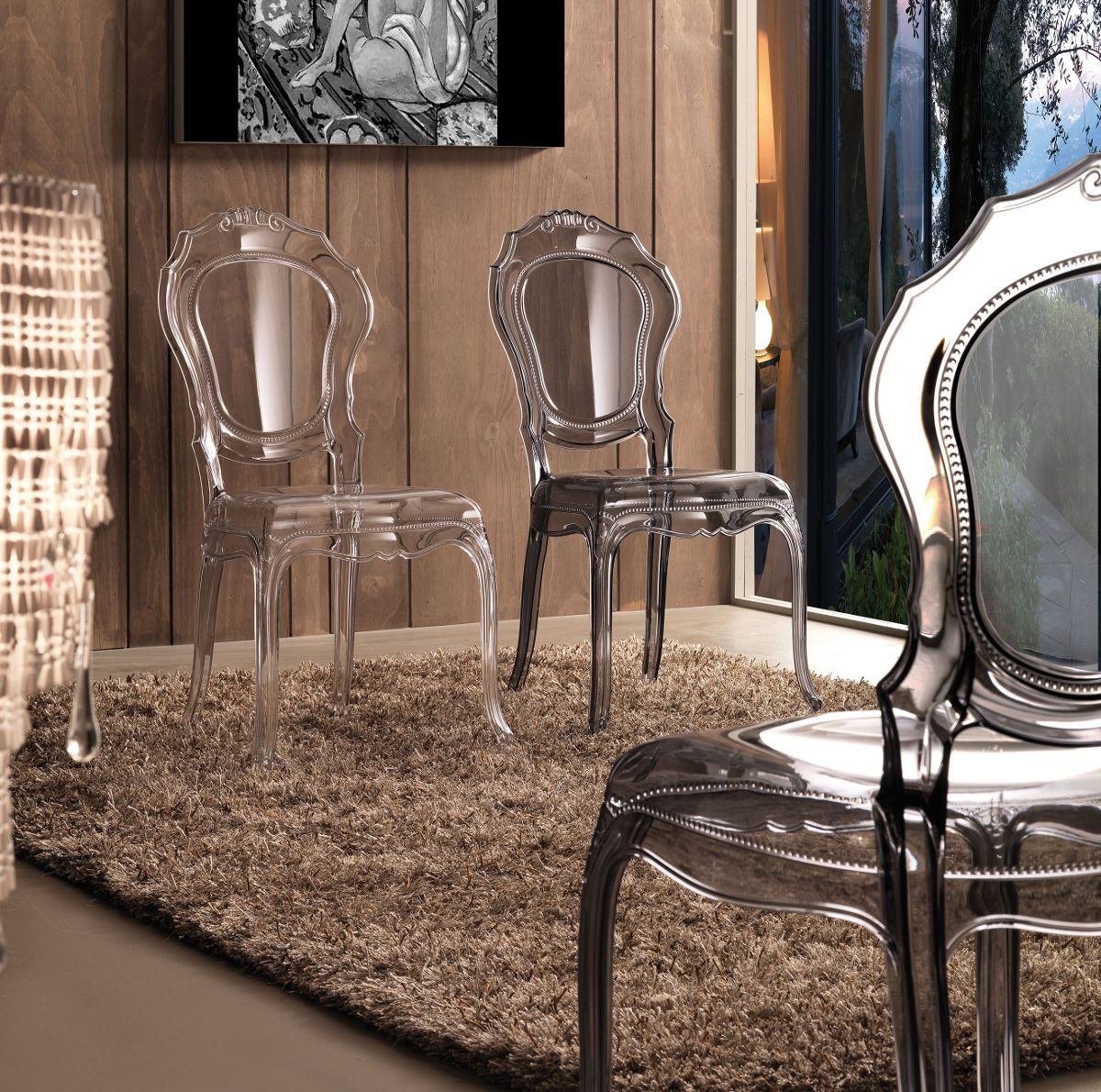 Sedie da soggiorno stile barocco Karlene