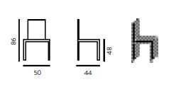 Sedie in policarbonato moderne Elsi