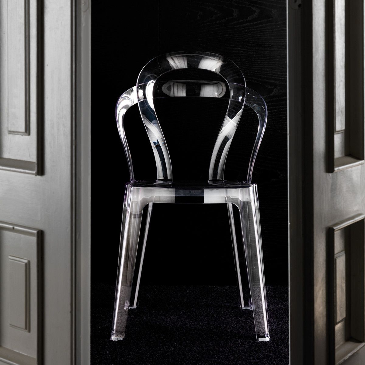 Sedie moderne impilabili trasparenti Arsemid
