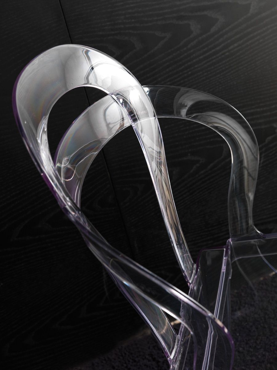 Sedie moderne impilabili trasparenti Arsemid