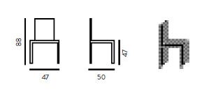 Sedie moderne impilabili trasparenti Arsemid