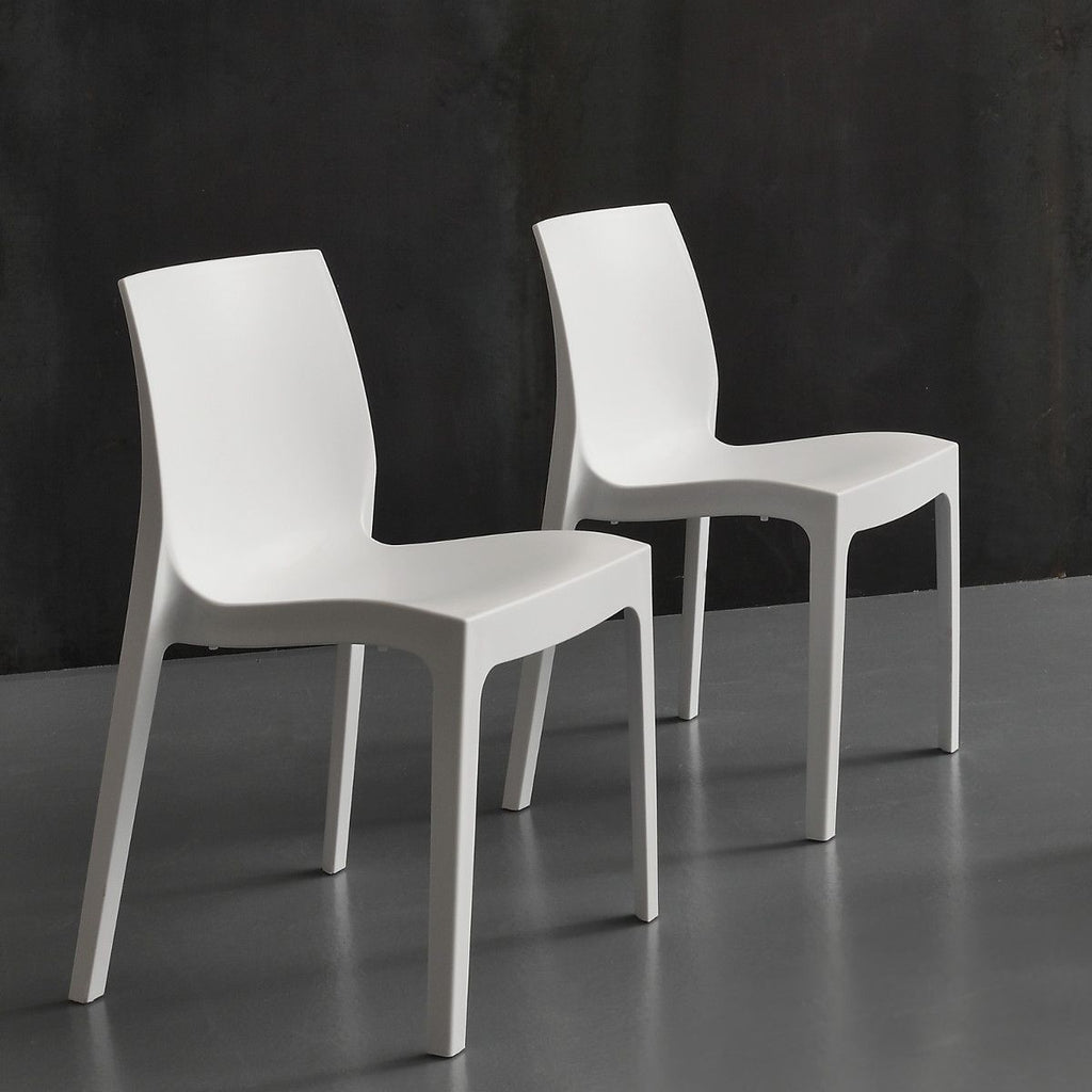 Sedie polipropilene impilabili da interni ed esterni Pelagia