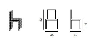 Sedie polipropilene impilabili da interni ed esterni Pelagia
