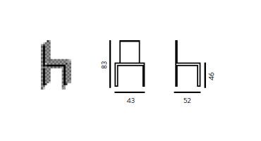 Sedie moderne per locali commerciali o bar Abelide