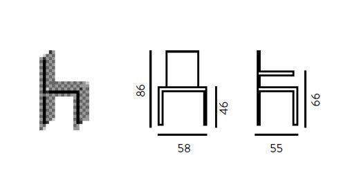 Sedie in resina impilabili per bars pubs ristoranti Abelide