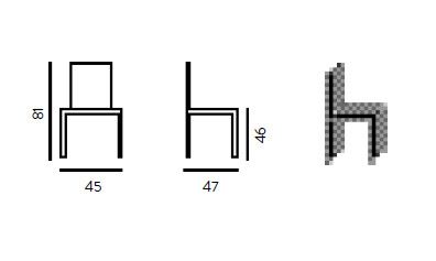 Sedie in polipropilene moderne Angelita