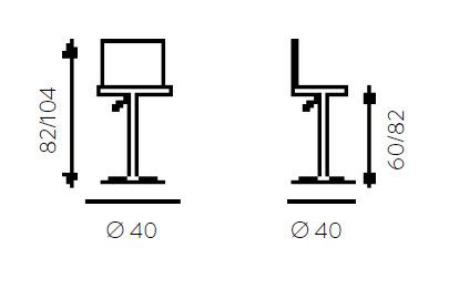 Sgabello cucina regolabile Isaque