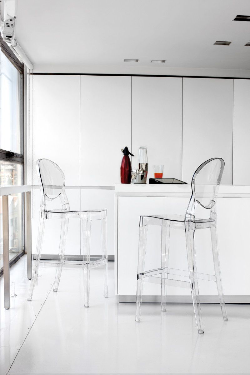 Coppia sgabelli trasparenti da cucina Yannou