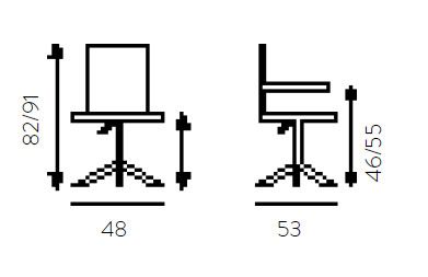 Sedia da ufficio con rotelle design moderno Aphia