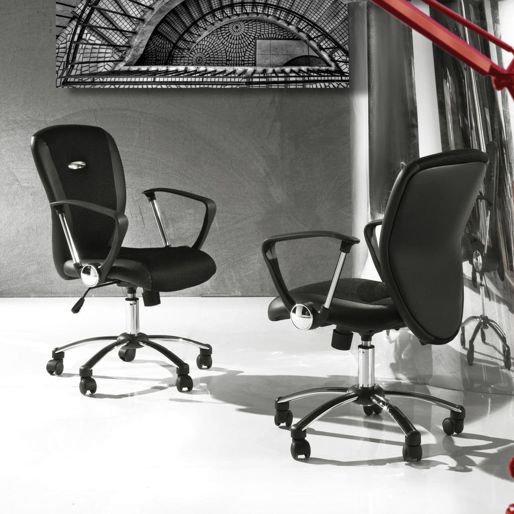 Sedia da ufficio con ruote e braccioli ergonomica Mosseira