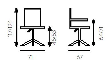 Sedia ufficio con schienale comodo Aligia