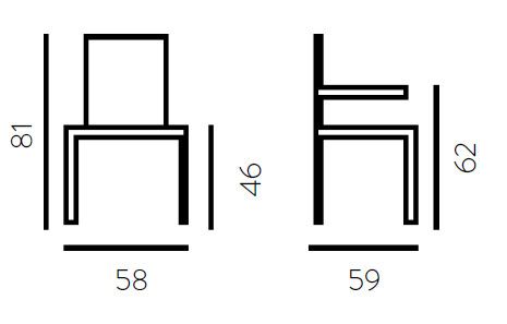Coppia sedie sala d'attesa o riunioni Urbania